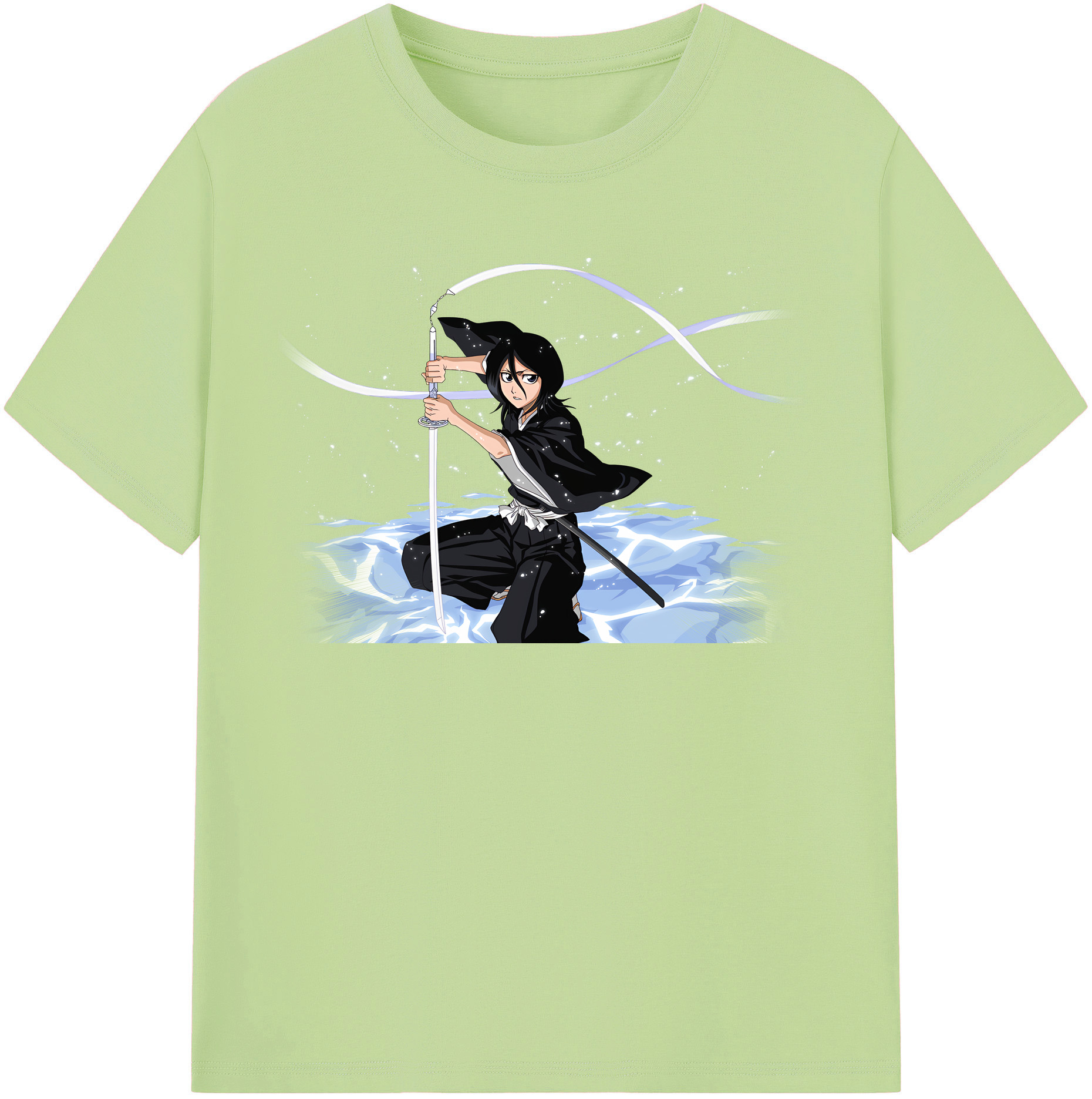 （画像用） ブリーチ 朽木ルキア BLEACH Kuchiki Rukia 綿100％半袖Tシャツ（フロントプリント）